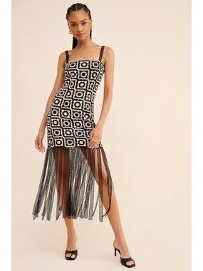 SAYLOR Risette Crochet Dress Size Medium 6255